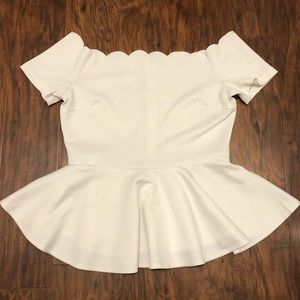Off-shoulder Peplum top